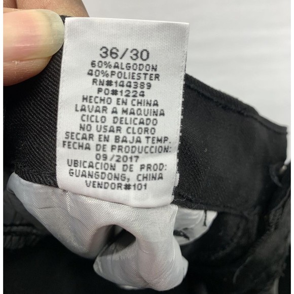 Reset Denim Men's Jeans Size 36/30 Black Whiskered Front Casual - Picture 16 of 16